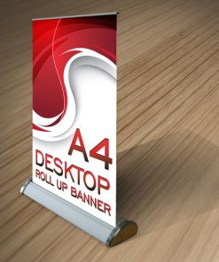 Standee cuốn mini để bàn khổ A4