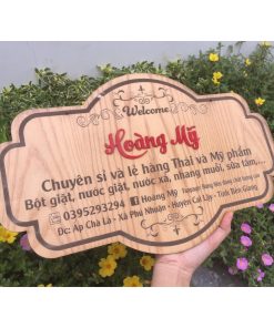 Bảng gỗ DECOR shop - Thiết kế theo yêu cầu - Kích thước 30x40cm