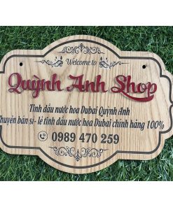 Bảng gỗ thiết kế theo yêu cầu - in thương hiệu shop xịn xò - Free thiết kế