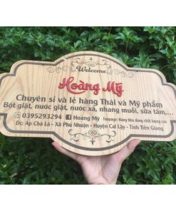 Bảng gỗ DECOR shop - Thiết kế theo yêu cầu - Kích thước 30x40cm