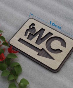 [Giá Xưởng] Bảng Wc Gỗ Mũi Tên Chỉ Hướng Nhà Vệ Sinh