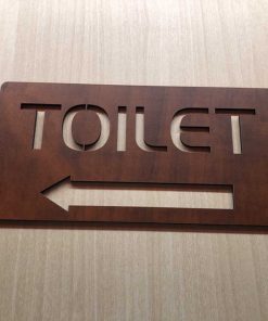 [Giá Xưởng] Biển Toilet Gỗ Giá Rẻ Dán Cửa Trang Trí