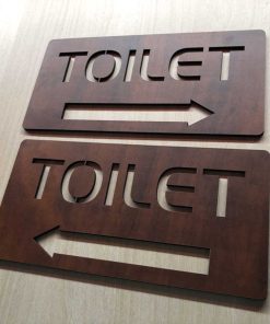 [Giá Xưởng] Biển Toilet Gỗ Giá Rẻ Dán Cửa Trang Trí