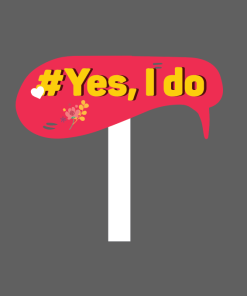 [Giá Sỉ] Hashtag Yes I Do Hashtag Cầm Tay Đám Cưới