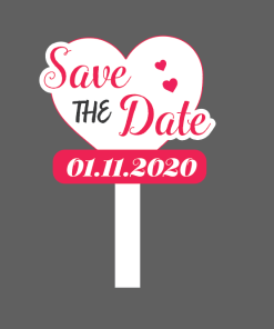 [Giá Sỉ] Hashtag Save The Date Hashtag Cầm Tay Đám Cưới - Chỉnh Sửa Theo Ngày