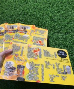 Menu dành cho quán cà phê - Menu mica thiết kế theo yêu cầu