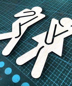 [Giá Sỉ] Miếng dán cửa toilet Nam Nữ bằng Gỗ