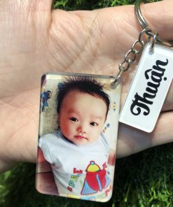Móc khóa mica - in hình cá nhân theo yêu cầu - vừa in ảnh vừa in tên xịn xò