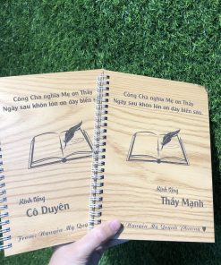 Sổ tay Tri Ân - Quà tặng thầy cô - Khắc tên và lời chúc theo yêu cầu