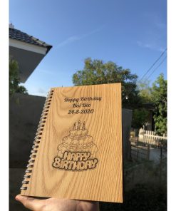 [SỔ TAY QUÀ TẶNG SINH NHẬT] - Khắc hình và khắc chữ theo yêu cầu - Free thiết kế