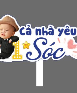 Xưởng In Hashtag Cầm Tay, Phụ Kiện Chụp Hình Cầm Tay Check In Tiệc Sinh Nhật Em Bé Thiết Kế Theo Yêu Cầu