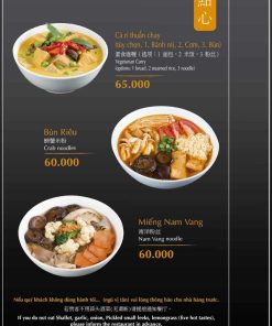 Dịch Vụ In + Thiết Kế Menu - Thực Đơn Quán Chay Chuyên Biệt