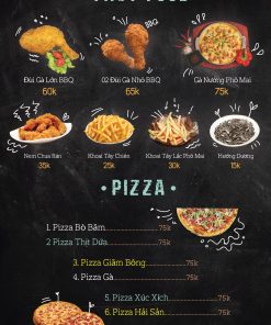Xưởng In Menu Formex Giá Rẻ, Menu Nhà Hàng, Quán Ăn