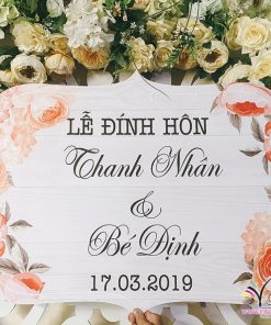 [Giá Xưởng] Bảng form, Bảng tên đám cưới, Lễ Vu Quy, Đính Hôn Treo Backdrop Đẹp - Sang BT1