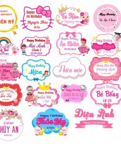 [Giá Xưởng] Bảng Tên Sinh Nhật Đẹp - Cute - Giá Sỉ MC001