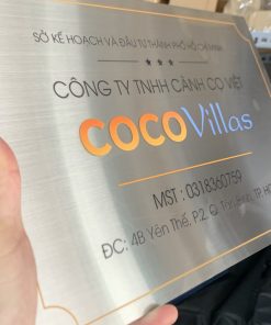 [Xưởng] Biển Tên Công Ty Inox Trắng Theo Yêu Cầu