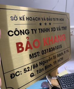 [Xưởng] Bảng Biển Tên Công Ty Inox Theo Yêu Cầu