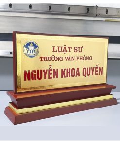 [Xưởng In] Biển Chức Danh Đế Gỗ Cho Hội Nghị
